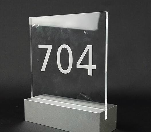 Custom acrylic letter sign,acrylic door numbers sign Holder For Hotel,restaurant 2