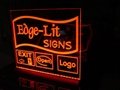 Laser engraved acrylic edge lit led sign  2