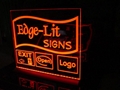 Laser engraved acrylic edge lit led sign  3