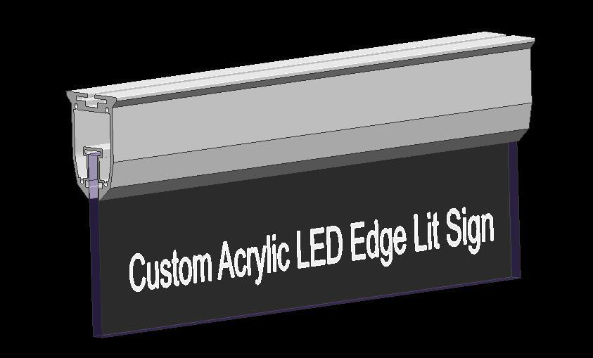 glass or Acrylic LED Edge Lit Sign with Laser Engraving Logoacrylic led edge lit 3