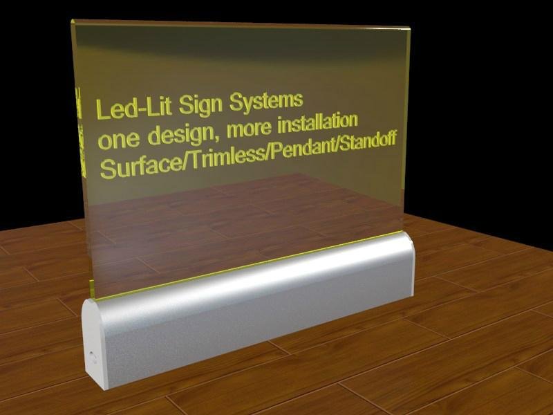 glass or Acrylic LED Edge Lit Sign with Laser Engraving Logoacrylic led edge lit 2