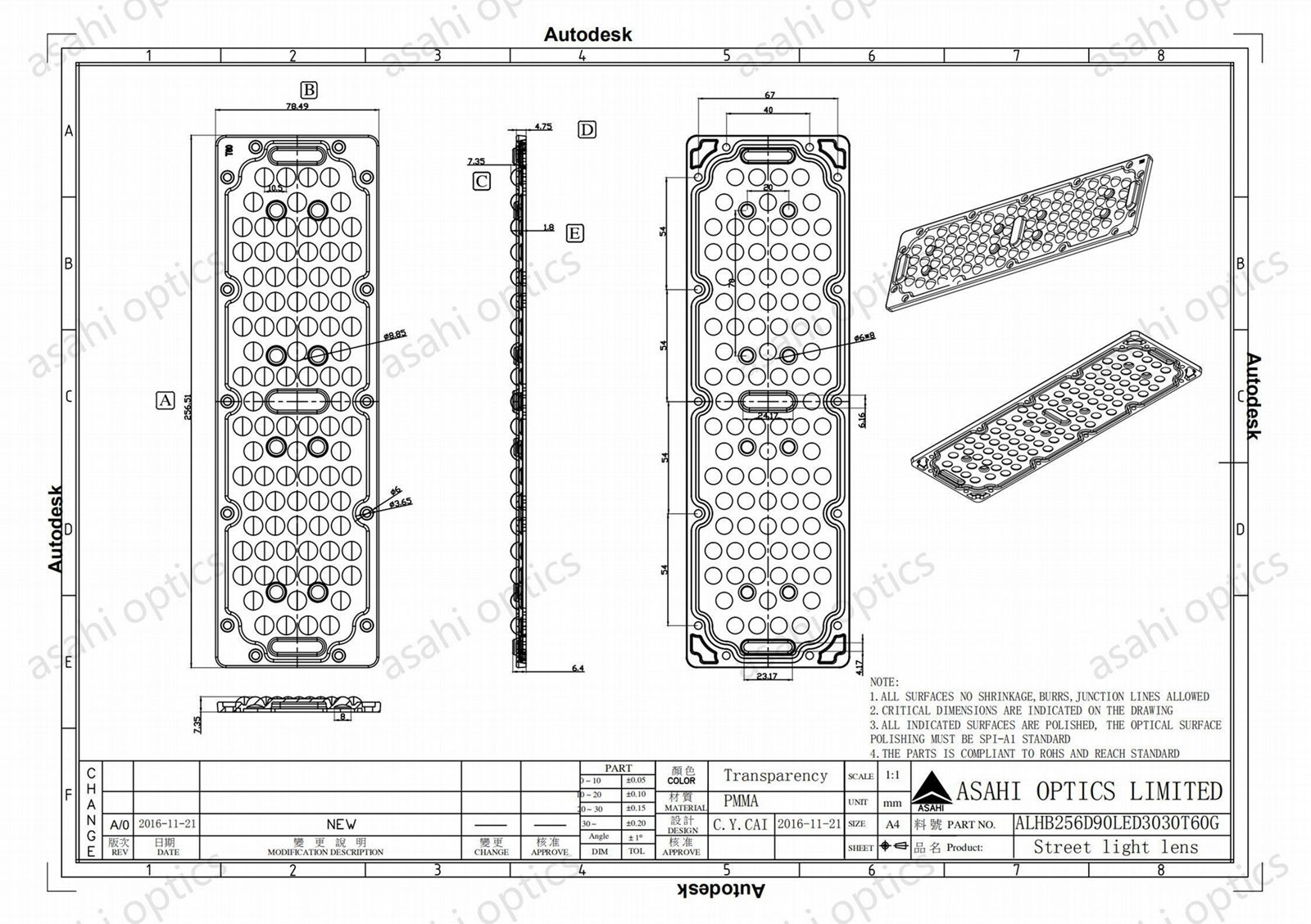 90LED lens module 60° for 3030 LED 2