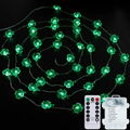 Four Leaf Clover Green Lucky Shamrock Clover String Light 4