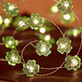 Four Leaf Clover Green Lucky Shamrock Clover String Light 12