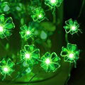 Four Leaf Clover Green Lucky Shamrock Clover String Light 17