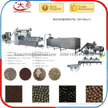 China floating Fish feed pelleting making processing extruder machine line plant 3