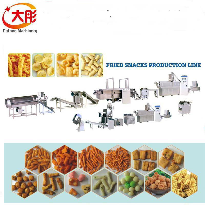 Bugles food processing machine /Frying Bugles food snacks machine 4