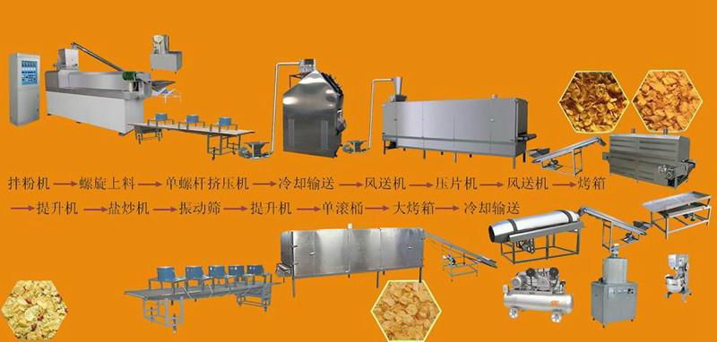 Breakfast cereal corn flakes making machine 4