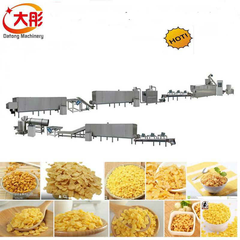 Breakfast cereal corn flakes making machine