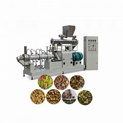 pet Dog cat feed pellet processing making extruder machine plant equipment