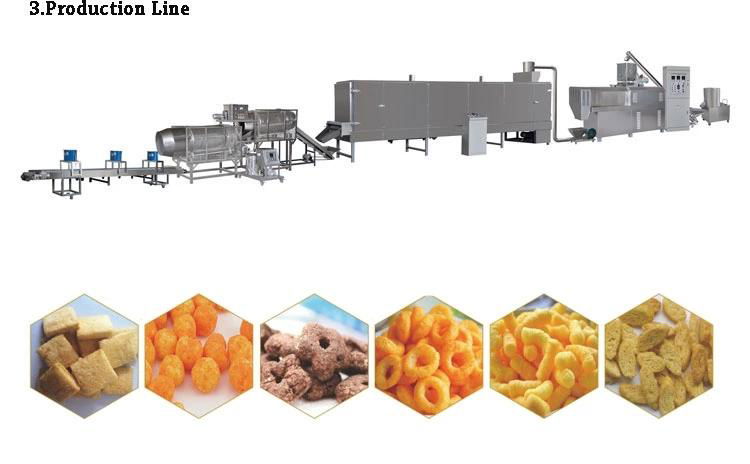 Maize Corn Puff Snack food Machine Puffed Snacks Food Machine Extruder For Sale