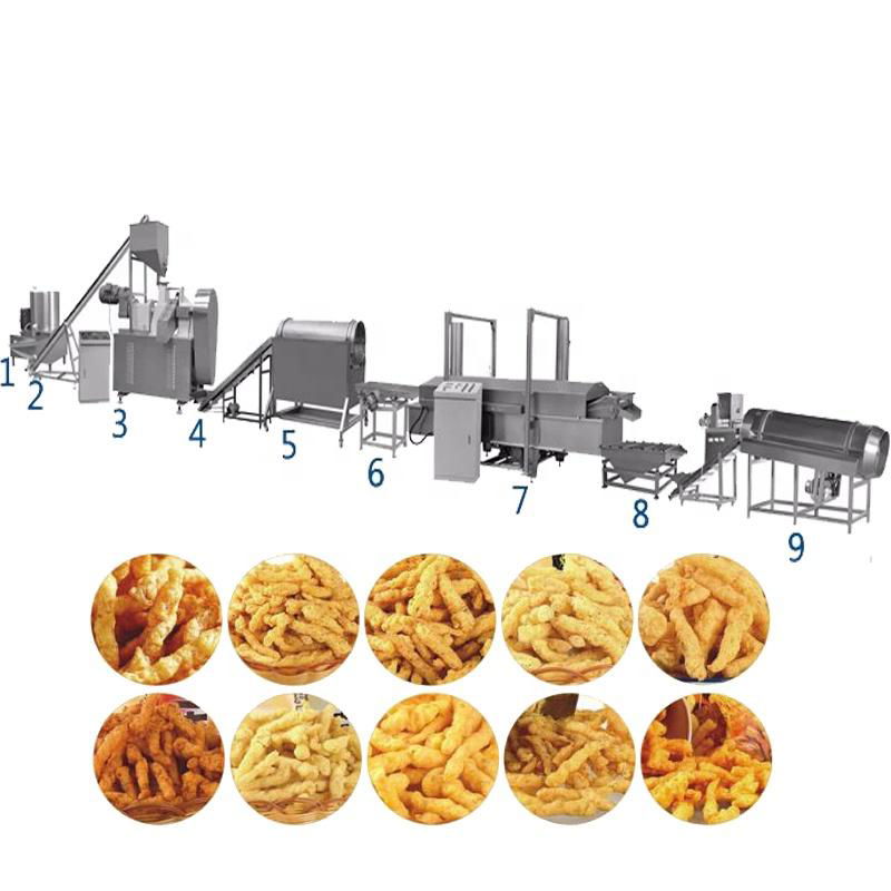 Fully Automatic Baked Kurkure Cheetos Making Machine Cheetos Extruder Machinery  2