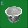 Wholesale biodegradable waste pulp mould flower pot 5