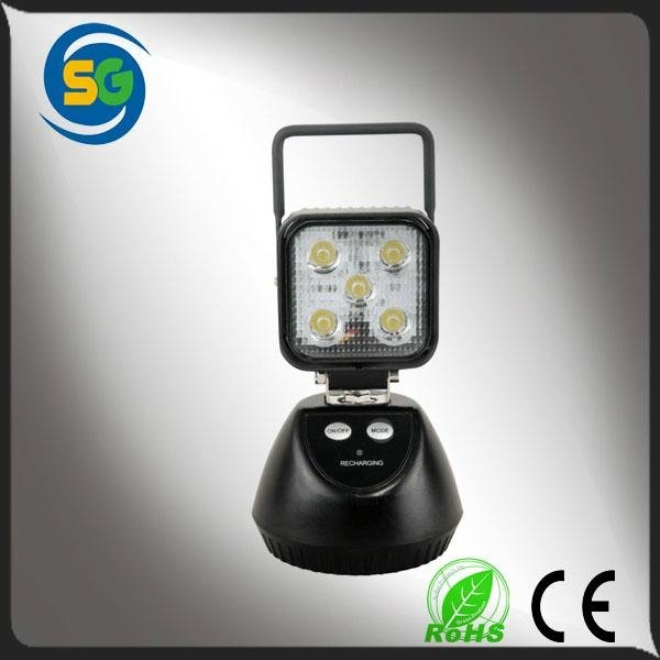 15w portable rechargeable light emergency battery powered led work light magneti