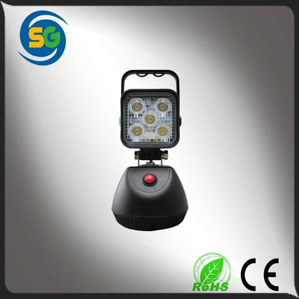 15w portable rechargeable light emergency battery powered led work light magneti 4