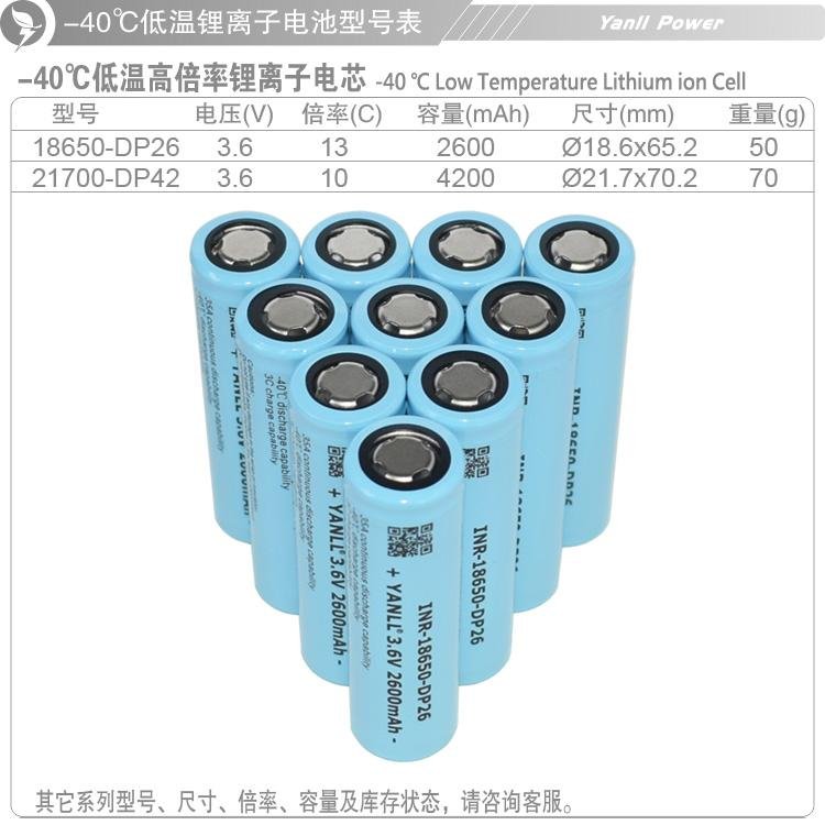 低溫圓柱形18650鋰電池 5
