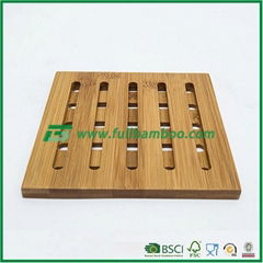 FB1-4018 Bamboo Pad Hot Insulation Plate Cup Mat for Coffer and Tea