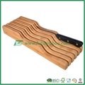 Magnetic Knife Block / Bamboo Block With Stainless Steel, High Quality Bamboo Kn 1