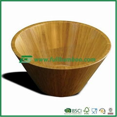 Durable Natural Bamboo Bowl Eco-Friendly Wood Soup Bowl Safe for Hot Food