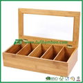 Bamboo Tea Bin,Bamboo Tea Box,Bamboo Storage Orgenizer 1