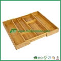 Expandable Bamboo Utensil Tray New model