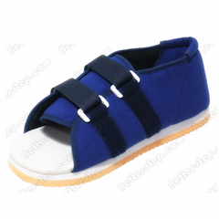 Better step Blue Canvas Lightweight Medical Post op shoe for Wound Care