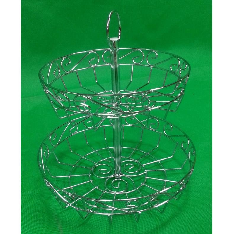 2tier iron fruit basket metal craft