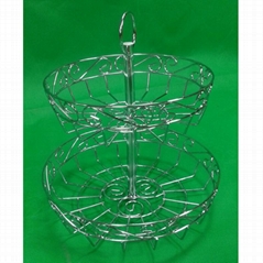 2tier iron fruit basket metal craft