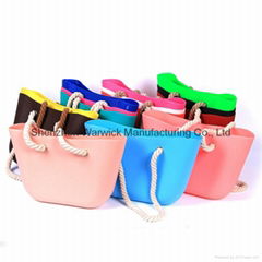 2015 new arrival waterproof silicone shoulder bag tote bag