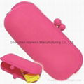 2015 hot selling candy color eco friendly silicone eyeglass case