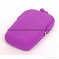 2015 hot selling candy color multifunctional silicone cell phone bag 3