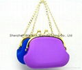 2015 fashion design cute mini candy color silicone chain coin purse 2