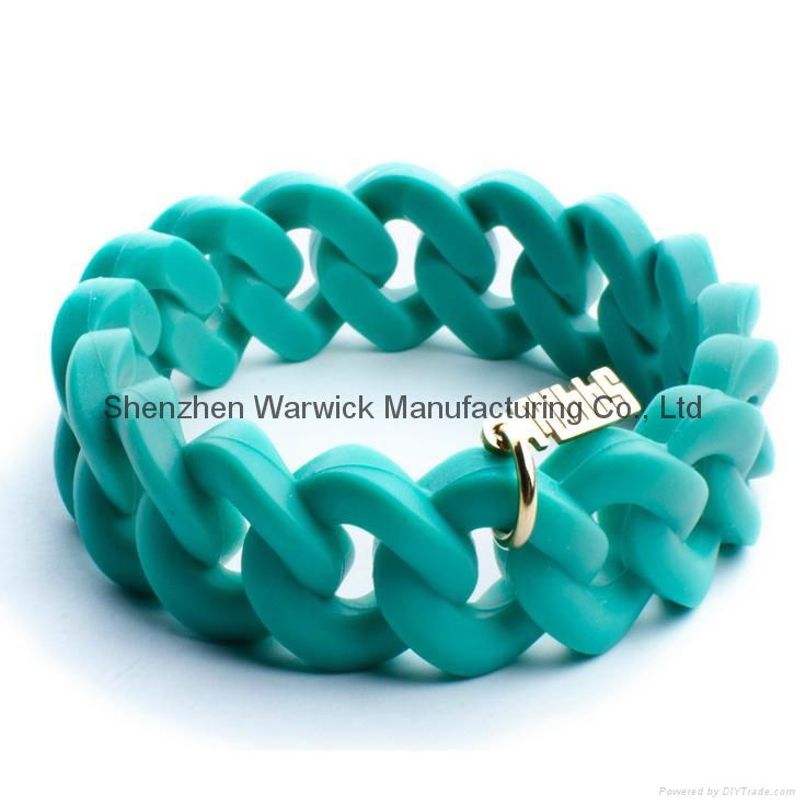 2015 top seller trendy candy color silicone energy bracelet wholesale 4