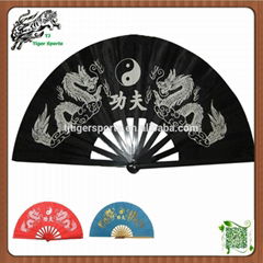 Martial arts style fitness use bamboo hand fan 