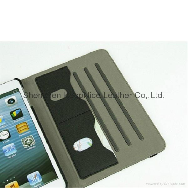 360 degree rotation leather cover case for ipad mini 2 3