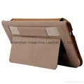 Multiple angle standing leather case for