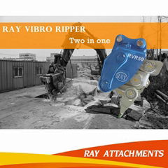 Hydraulic vibrating ripper equipment for excavator