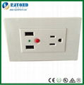 AC Input 15A-250V American Standard Duplex 5V-2100mA USB Charging Wall Outlet 2