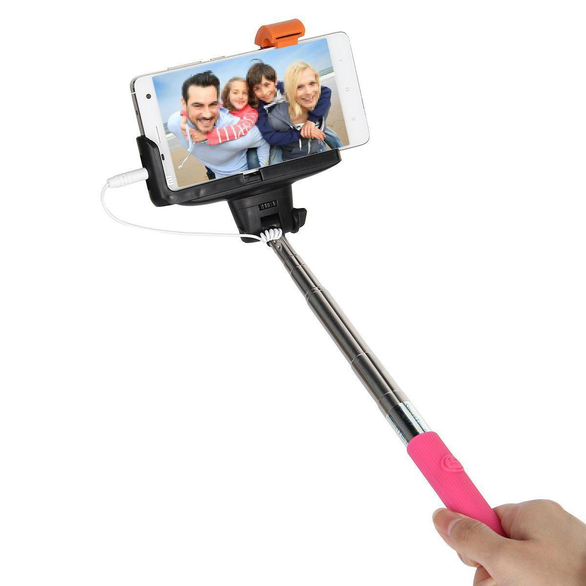 Colors monopod selfie sitck with cable and big holder 2