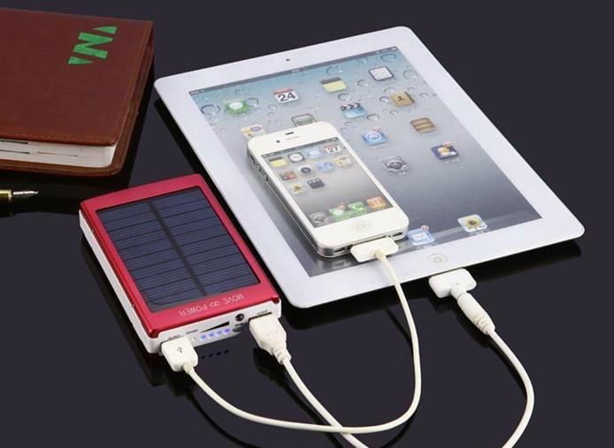 solar power bank Dual USB port portable power bank charger 3