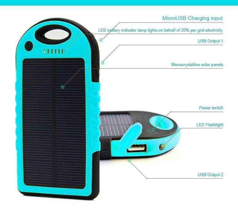 Portable Solar Charger Power Bank Mini Solar Power Bank Solar Energy Power Bank