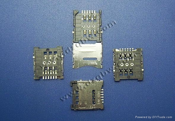 手機/POS機/記錄儀專用MICRO SIM 6P 掀蓋1.5H 卡座