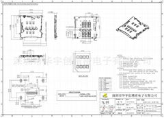 苹果I4/4S手机NANO SIM1.5H(带卡勾）卡座