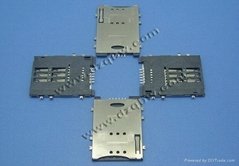 厂家直销通讯类连接器SIM PUSH 6PIN 沉板0.6卡座