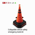 28” Collapsible Traffic Cone With Security Emergency Safety Kit 2