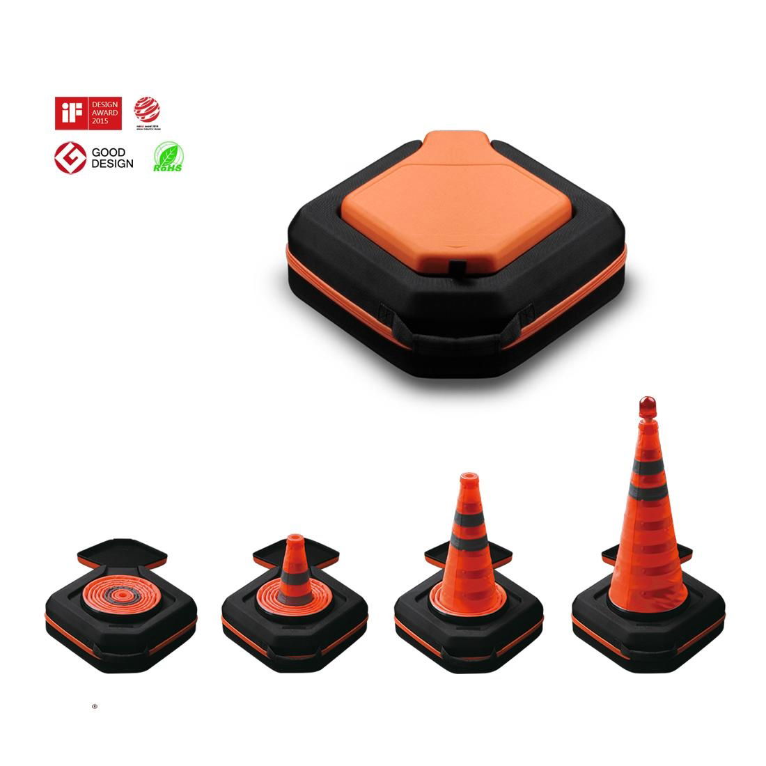 28” Collapsible Traffic Cone With Security Emergency Safety Kit