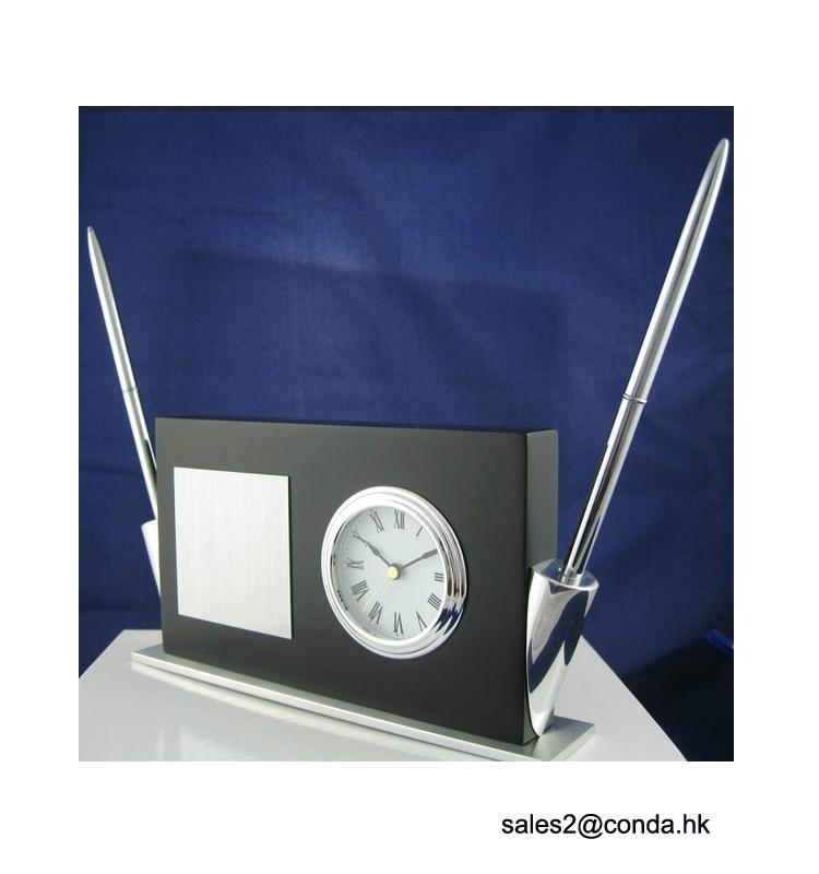 Chass Business Card Holder Desk Clock 3