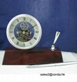 Brass Desk Clock,pen holder clock 2