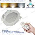 chrome brushed color 12W LED downlight Dimmable