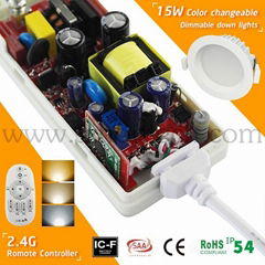 12W CCT changeable and dimmable LED downlight